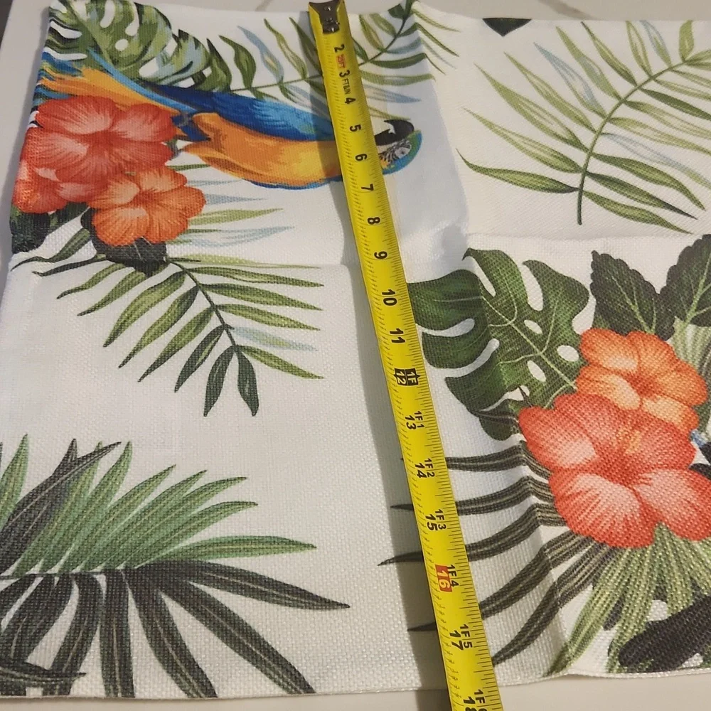 4 Pcs Decorative floral bird‎ pillow cases 18x18